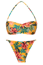 Załaduj obraz do przeglądarki galerii, Product Front: Rio De Sol Ensemble Set Lis Bandeau-Pli Cheeky-Fixa
