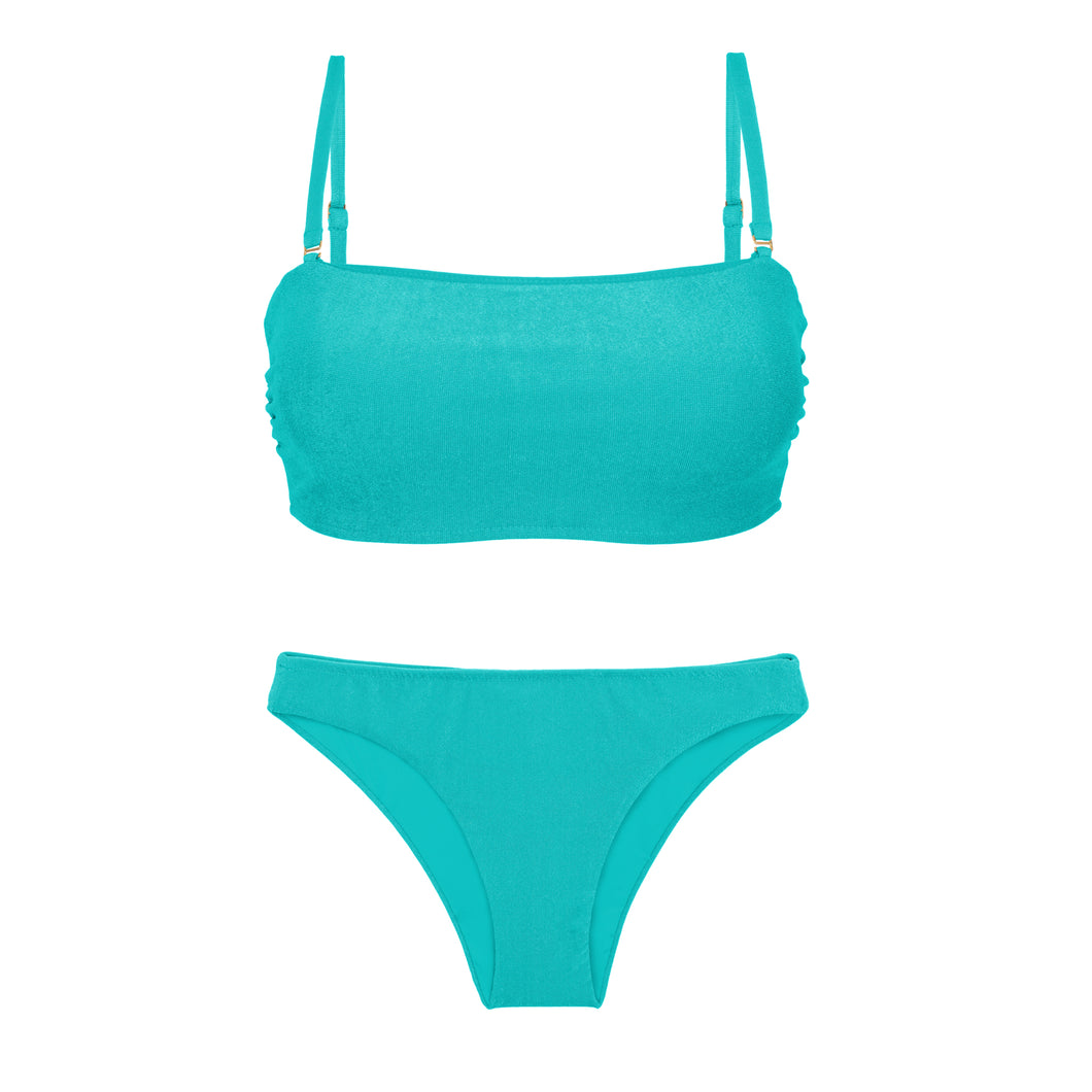 Product Front: Rio De Sol Ensemble Set Malibu-Atol Bandeau-Reto Essential