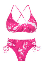 Załaduj obraz do przeglądarki galerii, Product Front: Rio De Sol Ensemble Set Pink-Palms Bralette Madrid
