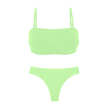 Załaduj obraz do przeglądarki galerii, Product Front: Rio De Sol Ensemble Set Sand-Menta Bandeau-Reto Nice-Fio

