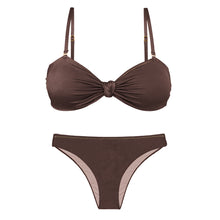 Załaduj obraz do przeglądarki galerii, Product Front: Rio De Sol Ensemble Set Shimmer-Coffee Bandeau-Joy Essential
