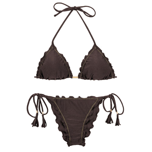 Product Front: Rio De Sol Ensemble Set Shimmer-Coffee Frufru