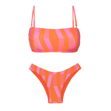 Załaduj obraz do przeglądarki galerii, Product Front: Rio De Sol Ensemble Set Sunrise Bandeau-Reto High-Leg
