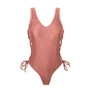 Product Front: Rio De Sol Une Pièce Shimmer-Copper Zoe