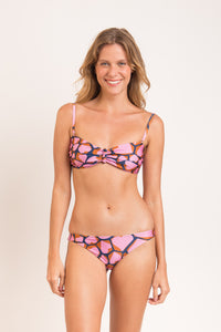 Model Front: Rio De Sol Haut Top Amore-Pink Bandeau-Crispy