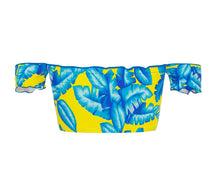 Załaduj obraz do przeglądarki galerii, Product Back: Rio De Sol Haut Top Palmeira Azul Off Shoulder
