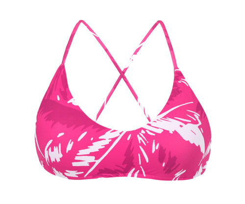 Product Front: Rio De Sol Haut Top Pink-Palms Bralette