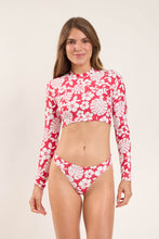 Załaduj obraz do przeglądarki galerii, Model Front: Rio De Sol Haut Top Pua-Hibiscus Reef

