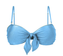 Załaduj obraz do przeglądarki galerii, Product Front: Rio De Sol Haut Top Shimmer-Baltic-Sea Bandeau-Knot
