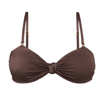 Załaduj obraz do przeglądarki galerii, Product Front: Rio De Sol Haut Top Shimmer-Coffee Bandeau-Joy
