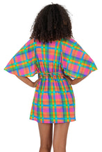 Załaduj obraz do przeglądarki galerii, Model Back: Rio De Sol Vêtement De Plage Tulip-Garden Mini Dress
