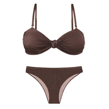 Załaduj obraz do przeglądarki galerii, Set Shimmer-Coffee Bandeau-Joy Essential

