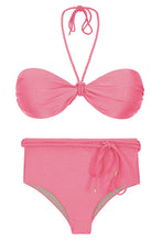 Załaduj obraz do przeglądarki galerii, Set Shimmer-Confetti Twist Belted-High-Waist
