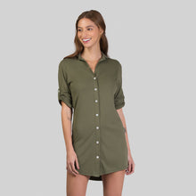 Załaduj obraz do przeglądarki galerii, Shirtdress Copenhagen Verde Militar UPF50+
