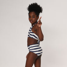 Załaduj obraz do przeglądarki galerii, Model Back: Uv Line Deux Pièces Fille Bikini Set Listras Upf50+
