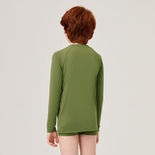 Załaduj obraz do przeglądarki galerii, Model Back: Uv Line T-Shirt Longsleeve Uvrpo Inf Verde Militar Upf50+
