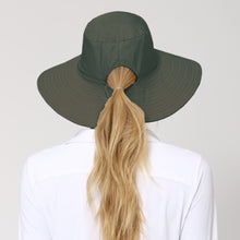 Załaduj obraz do przeglądarki galerii, Model Back: Uv Line Chapeau Souple/Capeline San Diego Preto Verde Upf50+
