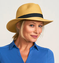 Załaduj obraz do przeglądarki galerii, Image 02: Uv Line Chapeau Panama Shanghai Areia Preto Upf50+
