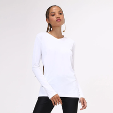 Załaduj obraz do przeglądarki galerii, Model Front: Uv Line Fitness Haut Sport Fit Branco Fem
