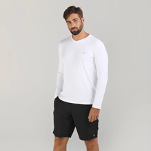 Załaduj obraz do przeglądarki galerii, Model Front: Uv Line Fitness Haut Sport Fit Ml Branco Msc
