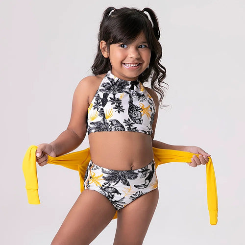 Model Front: Uv Line Deux Pièces Fille Trikini Brasil Upf50+