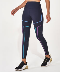 Legging Hyper Linhas Fusionadas Preto