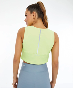 Regata Skin Fit Cropped Refletivo Verde Sharp