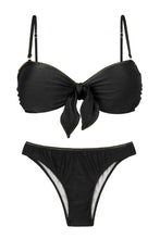 Załaduj obraz do przeglądarki galerii, Set Shimmer-Black Bandeau-No Essential
