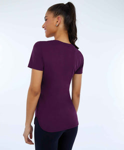 T-Shirt Skin Fit Inspiracionais Roxo