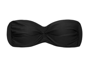 Top Preto Bandeau-Pli