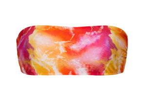 Top Tiedye-Red Bandeau-Reto